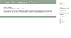 Desktop Screenshot of abandonedblog.com